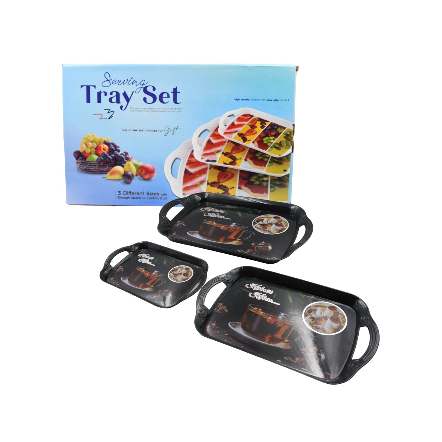 5211A Serving Tray Set of 3, Melamine Trays for Kitchen Snacks Serving Tray Tray Set for Serving Tea Tray for Serving Fancy Trays for Serving Gift Item, Different Size For Kitchen & Office Use 5211A Serving Tray Set of 3, Melamine Trays for Kitchen Snacks Serving Tray Tray Set for Serving Tea Tray for Serving Fancy Trays for Serving Gift Item, Different Size For Kitchen & Office Use